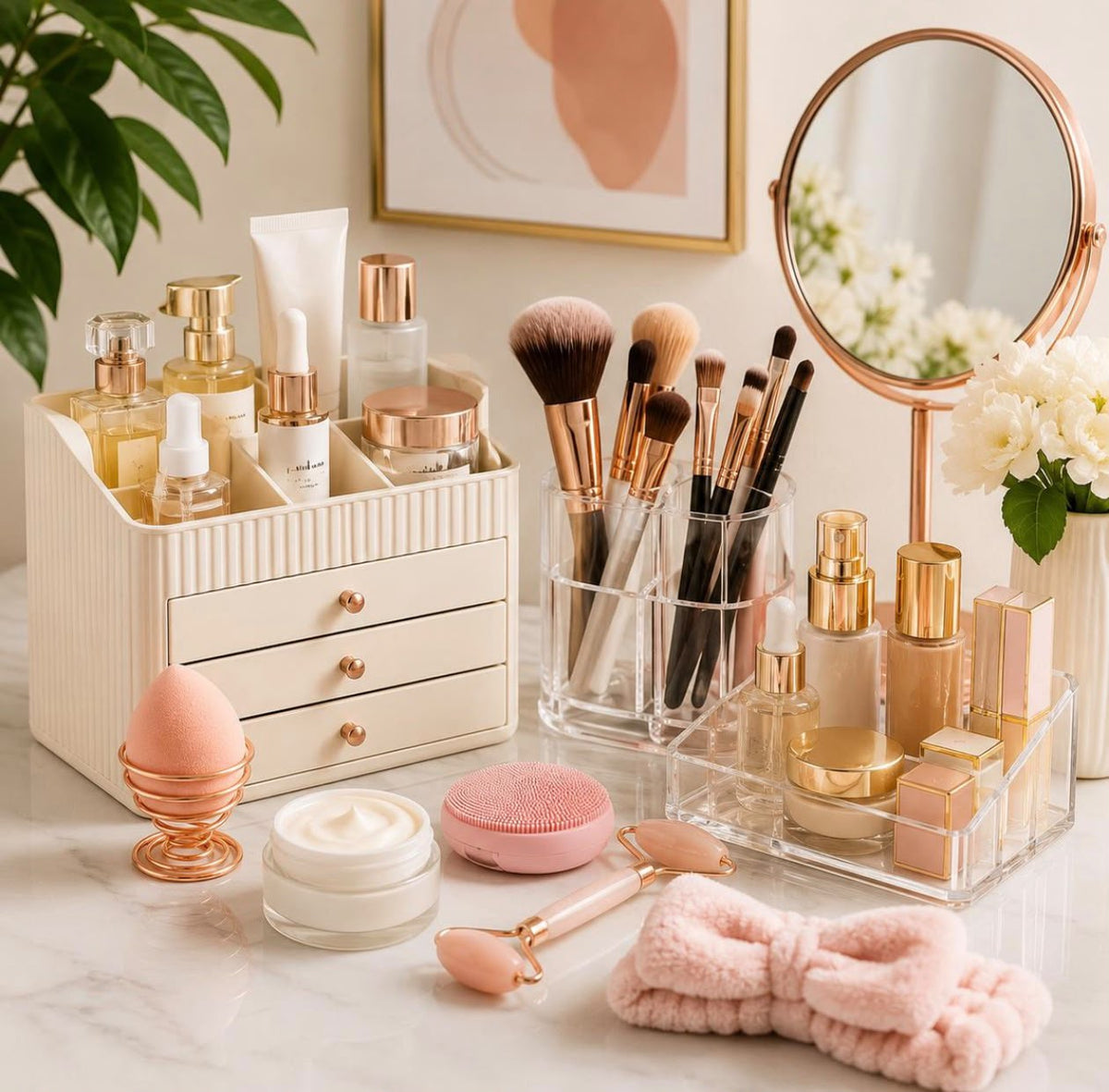 Limpiador y secador de brochas de maquillaje