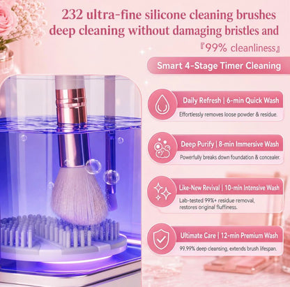 Limpiador y secador de brochas de maquillaje